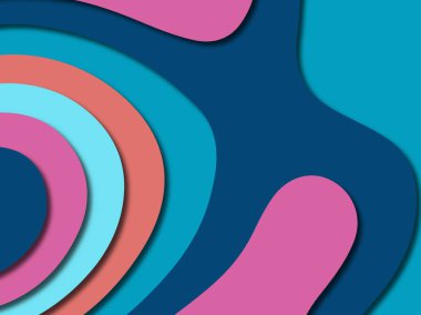 3D soyut kağıt sanat stil, tasarım düzen iş presenta için