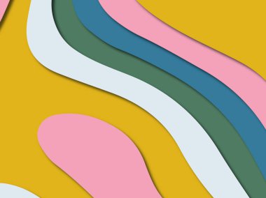 3D soyut kağıt sanat stil, tasarım düzen iş presenta için