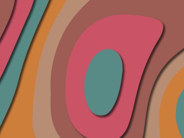 3D soyut kağıt sanat stil, tasarım düzen iş presenta için