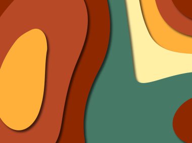 3D soyut kağıt sanat stil, tasarım düzen iş presenta için