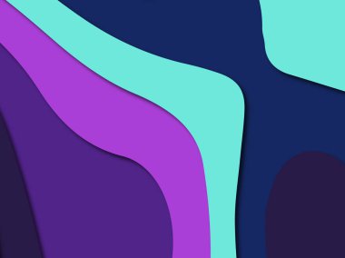 3D soyut kağıt sanat stil, tasarım düzen iş presenta için