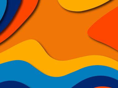 3D soyut kağıt sanat stil, tasarım düzen iş presenta için