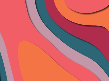 3D soyut kağıt sanat stil, tasarım düzen iş presenta için