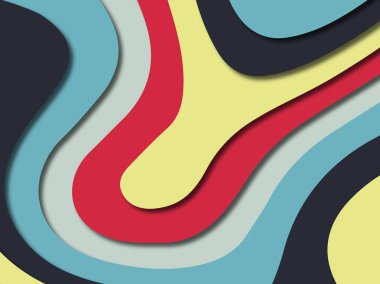 3D soyut kağıt sanat stil, tasarım düzen iş presenta için