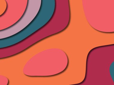 3D soyut kağıt sanat stil, tasarım düzen iş presenta için