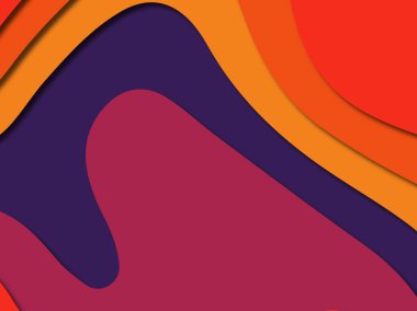 3D soyut kağıt sanat stil, tasarım düzen iş presenta için