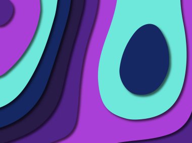 3D soyut kağıt sanat stil, tasarım düzen iş presenta için