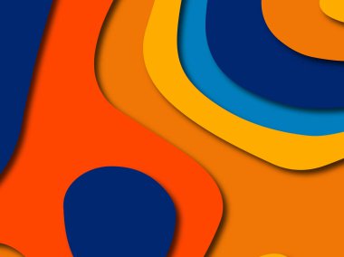 3D soyut kağıt sanat stil, tasarım düzen iş presenta için