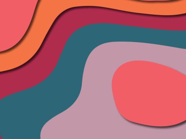 3D soyut kağıt sanat stil, tasarım düzen iş presenta için