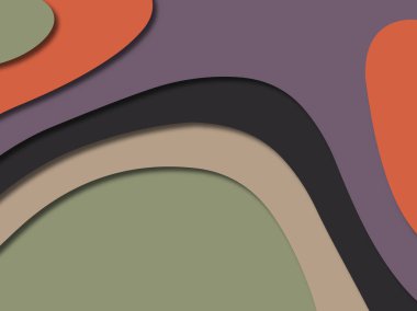 3D soyut kağıt sanat stil, tasarım düzen iş presenta için