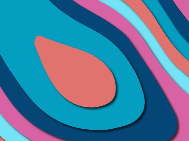 3D soyut kağıt sanat stil, tasarım düzen iş presenta için