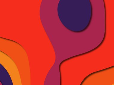 3D soyut kağıt sanat stil, tasarım düzen iş presenta için