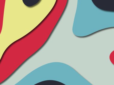 3D soyut kağıt sanat stil, tasarım düzen iş presenta için