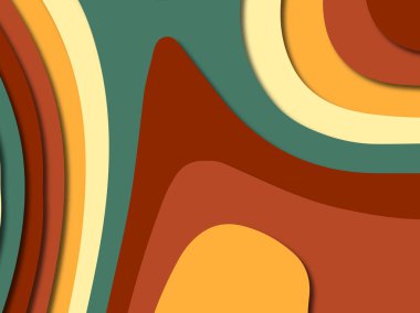 3D soyut kağıt sanat stil, tasarım düzen iş presenta için