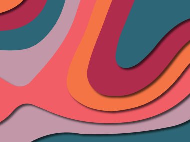 3D soyut kağıt sanat stil, tasarım düzen iş presenta için