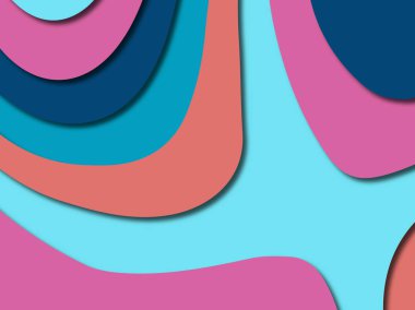 3D soyut kağıt sanat stil, tasarım düzen iş presenta için