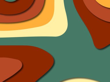 3D soyut kağıt sanat stil, tasarım düzen iş presenta için