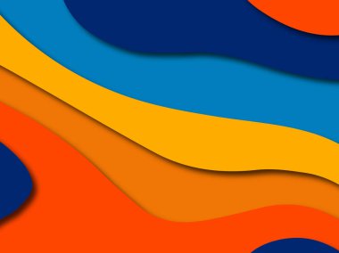 3D soyut kağıt sanat stil, tasarım düzen iş presenta için