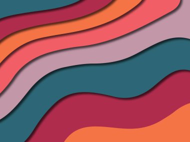 3D soyut kağıt sanat stil, tasarım düzen iş presenta için