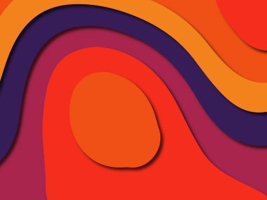 3D soyut kağıt sanat stil, tasarım düzen iş presenta için