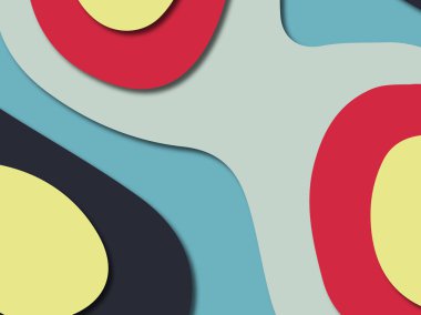 3D soyut kağıt sanat stil, tasarım düzen iş presenta için