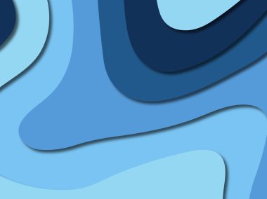 3D soyut kağıt sanat stil, tasarım düzen iş presenta için