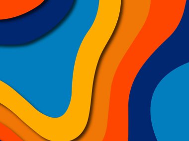 3D soyut kağıt sanat stil, tasarım düzen iş presenta için