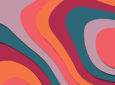 3D soyut kağıt sanat stil, tasarım düzen iş presenta için