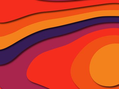 3D soyut kağıt sanat stil, tasarım düzen iş presenta için