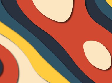 3D soyut kağıt sanat stil, tasarım düzen iş presenta için