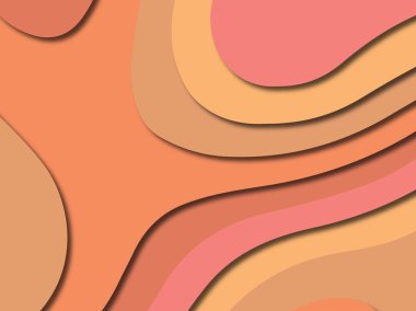 3D soyut kağıt sanat stil, tasarım düzen iş presenta için