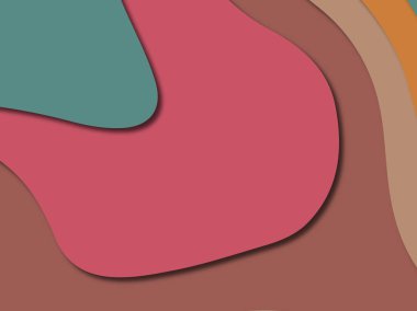 3D soyut kağıt sanat stil, tasarım düzen iş presenta için