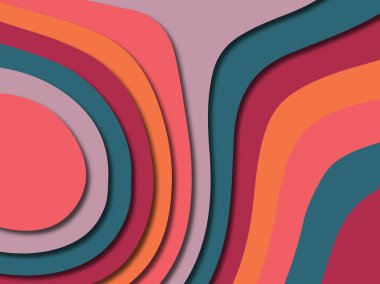 3D soyut kağıt sanat stil, tasarım düzen iş presenta için