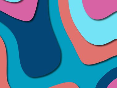 3D soyut kağıt sanat stil, tasarım düzen iş presenta için