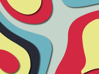 3D soyut kağıt sanat stil, tasarım düzen iş presenta için