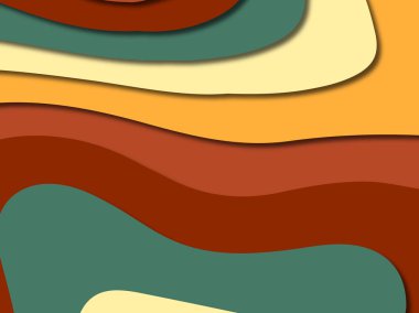 3D soyut kağıt sanat stil, tasarım düzen iş presenta için