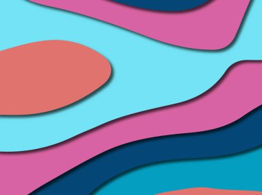 3D soyut kağıt sanat stil, tasarım düzen iş presenta için