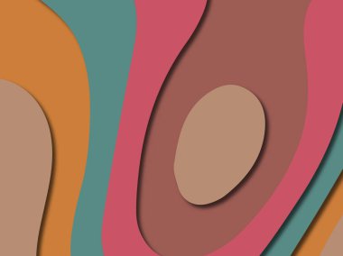 3D soyut kağıt sanat stil, tasarım düzen iş presenta için