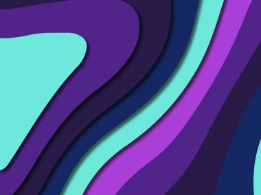 3D soyut kağıt sanat stil, tasarım düzen iş presenta için