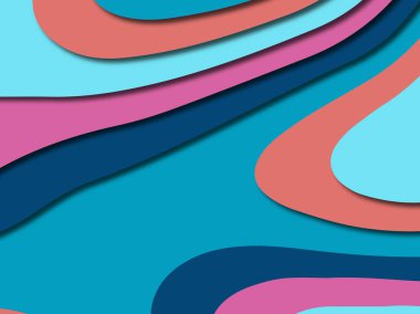 3D soyut kağıt sanat stil, tasarım düzen iş presenta için