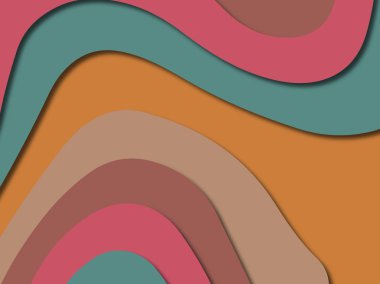 3D soyut kağıt sanat stil, tasarım düzen iş presenta için