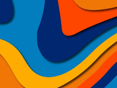 3D soyut kağıt sanat stil, tasarım düzen iş presenta için