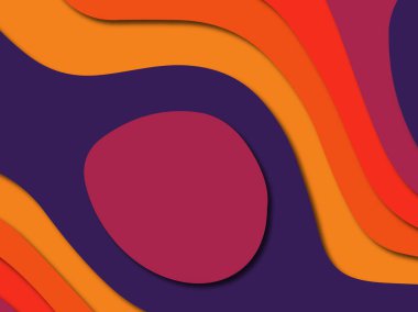 3D soyut kağıt sanat stil, tasarım düzen iş presenta için