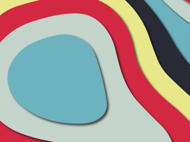 3D soyut kağıt sanat stil, tasarım düzen iş presenta için