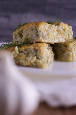 Kabaklı güveç. Vejetaryen yemeği..