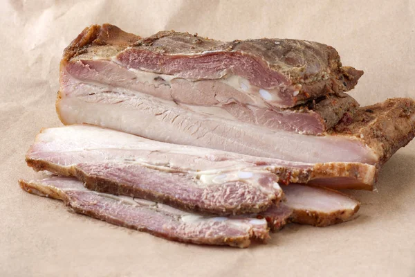 구운 돼지 고기 와 지방 층 — 스톡 사진
