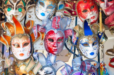 Karnaval Venedik İtalya geleneksel karnaval maskesi