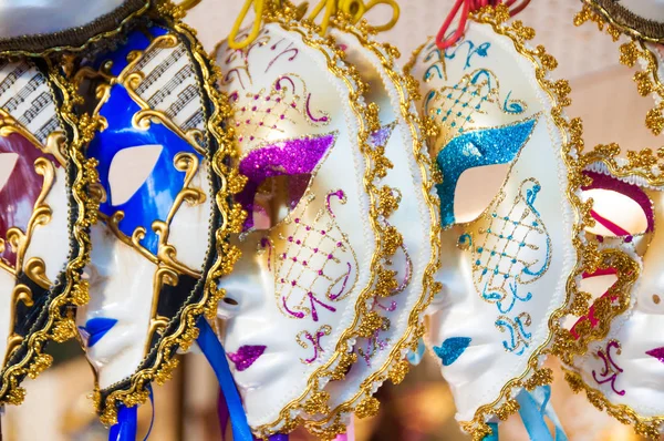 Traditionelle Karnevalsmasken Auf Dem Karneval Von Venedig Italien — Stockfoto