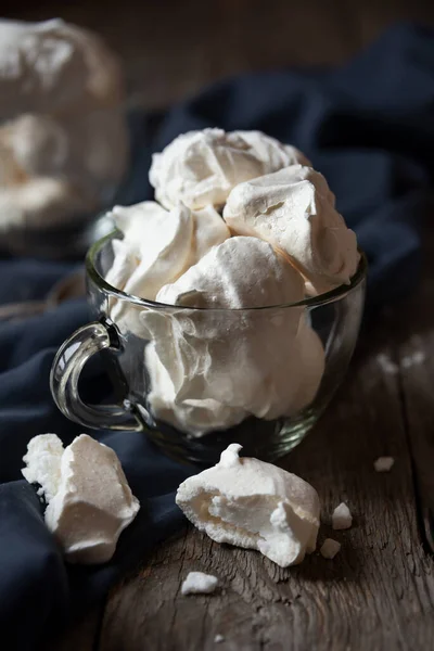 Meringue Delicios Desert Ușor Ouă Zahăr — Fotografie, imagine de stoc