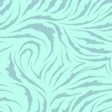 Turkuaz fırça darbelerinin ya da boyaların kusursuz vektör deseni. Kumaş, ambalaj kağıdı ya da ambalaj kağıdı için Grunge dokusu. Deri veya perde tişörtleri için desen.